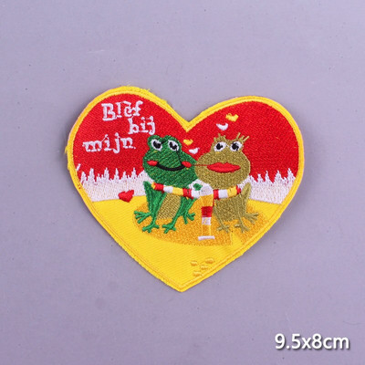 Multifilmi konnaplaaster Oeteldonki embleemplaastrid rõivaste triikimisrakenduste jaoks. DIY Frog Carnival Hollandis triikimisplaastrid