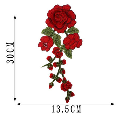 Lill Õmble plaastrid rõivastele Tikitud rõivas aplikatsioon tikand plaaster riided Cheongsam DIY Aksessuaar