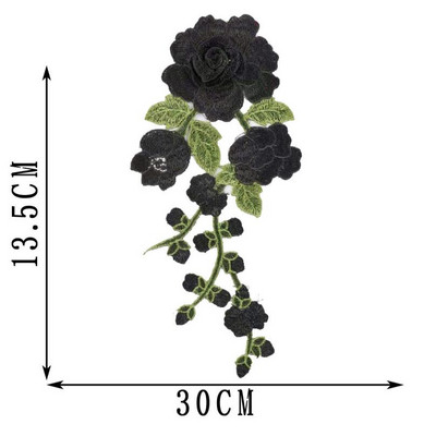 Lill Õmble plaastrid rõivastele Tikitud rõivas aplikatsioon tikand plaaster riided Cheongsam DIY Aksessuaar