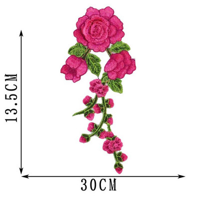 Lill Õmble plaastrid rõivastele Tikitud rõivas aplikatsioon tikand plaaster riided Cheongsam DIY Aksessuaar