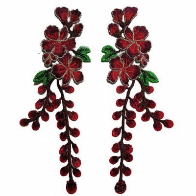 Lill Õmble plaastrid rõivastele Tikitud rõivas aplikatsioon tikand plaaster riided Cheongsam DIY Aksessuaar