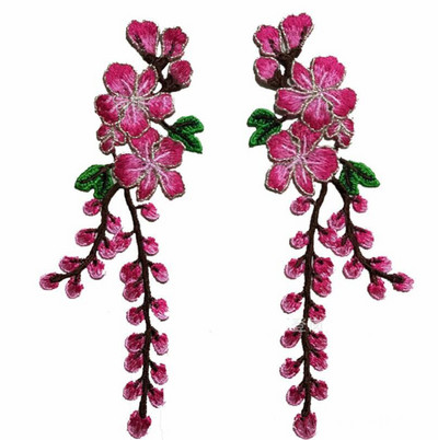 Lill Õmble plaastrid rõivastele Tikitud rõivas aplikatsioon tikand plaaster riided Cheongsam DIY Aksessuaar