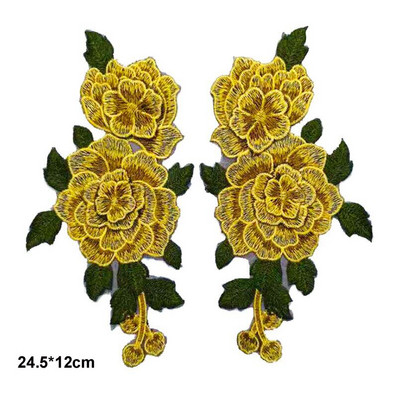 Lill Õmble plaastrid rõivastele Tikitud rõivas aplikatsioon tikand plaaster riided Cheongsam DIY Aksessuaar