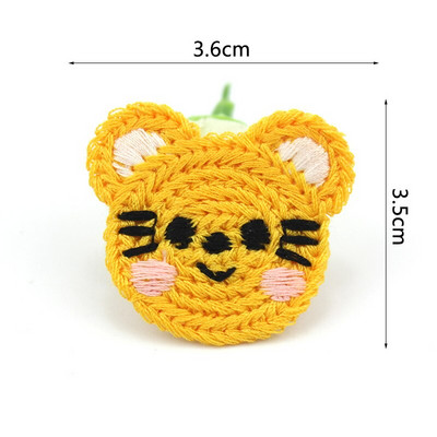 24 tk Multifilmid Loomad Villane lõng Tikand Plaastrid Aplikatsioonid Ise isetegemise jaoks Peakatted Juuksenõel Rõivakott Käsitöö Dekoratsioonitarvikud