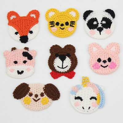 24 tk Multifilmid Loomad Villane lõng Tikand Plaastrid Aplikatsioonid Ise isetegemise jaoks Peakatted Juuksenõel Rõivakott Käsitöö Dekoratsioonitarvikud