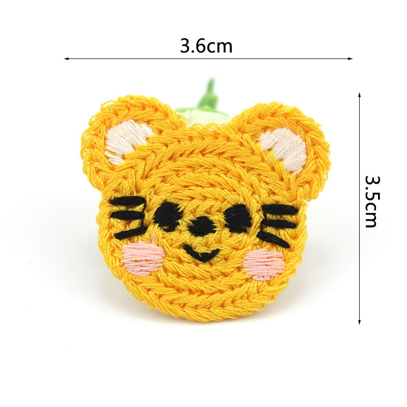 24vnt Animaciniai filmukai Gyvūnai Vilnoniai verpalai Siuvinėjimai Pleistrai Aplikacijos, skirtos „pasidaryk pats“ galvos apdangalams, plaukų segtukai, drabužių krepšiai, amatai, dekoro priedai