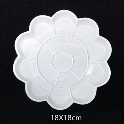 Apvalios paletės meno alternatyvos Dažų plastiko paletės tiekimas Baltos akvarelės paletės pigmento padėklas Tapybos reikmenys Dažų padėklas