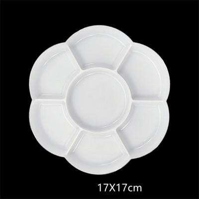 Apvalios paletės meno alternatyvos Dažų plastiko paletės tiekimas Baltos akvarelės paletės pigmento padėklas Tapybos reikmenys Dažų padėklas