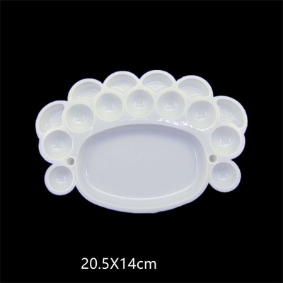 Apvalios paletės meno alternatyvos Dažų plastiko paletės tiekimas Baltos akvarelės paletės pigmento padėklas Tapybos reikmenys Dažų padėklas