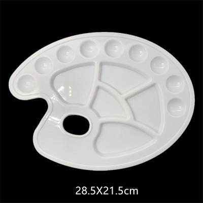 Apvalios paletės meno alternatyvos Dažų plastiko paletės tiekimas Baltos akvarelės paletės pigmento padėklas Tapybos reikmenys Dažų padėklas