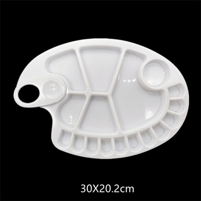 Apvalios paletės meno alternatyvos Dažų plastiko paletės tiekimas Baltos akvarelės paletės pigmento padėklas Tapybos reikmenys Dažų padėklas