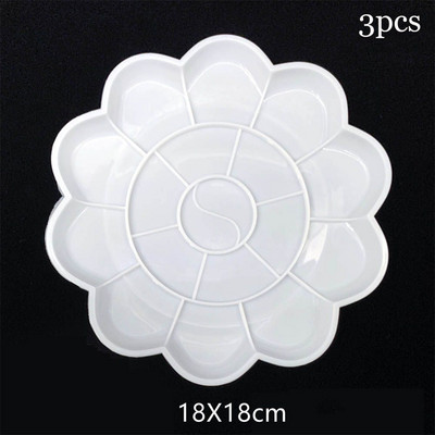 Apvalios paletės meno alternatyvos Dažų plastiko paletės tiekimas Baltos akvarelės paletės pigmento padėklas Tapybos reikmenys Dažų padėklas