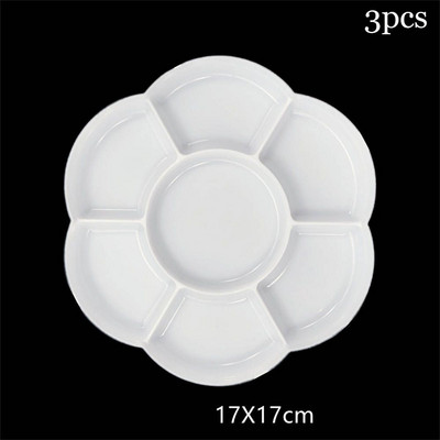 Apvalios paletės meno alternatyvos Dažų plastiko paletės tiekimas Baltos akvarelės paletės pigmento padėklas Tapybos reikmenys Dažų padėklas