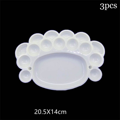 Apvalios paletės meno alternatyvos Dažų plastiko paletės tiekimas Baltos akvarelės paletės pigmento padėklas Tapybos reikmenys Dažų padėklas