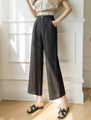 Casual γυναικείο παντελόνι με κουμπιά και τσέπες σε τρία χρώματα