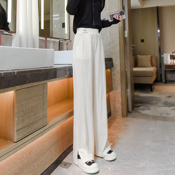 Naiste kõrge vöökohaga sirged püksid