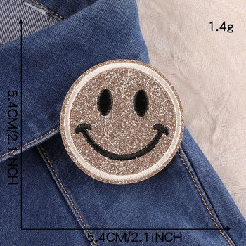 Изражение на усмивка Кръпка за бродерия на дрехи Апликация Направи си сам Декоративни лепенки за гладене за тениска Раета Стикери за дрехи