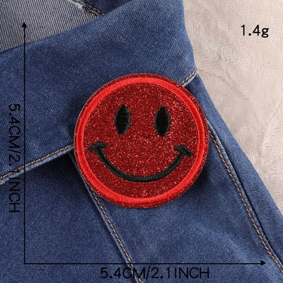 Smiley έκφραση Ρούχα Κέντημα Patch Απλικέ Diy Ράψιμο Διακοσμητικά μπαλώματα σιδερώματος για T-Shirt Ρίγες Αυτοκόλλητα Ρούχα