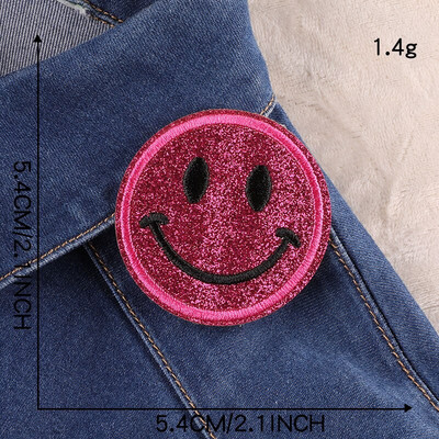 Smiley έκφραση Ρούχα Κέντημα Patch Απλικέ Diy Ράψιμο Διακοσμητικά μπαλώματα σιδερώματος για T-Shirt Ρίγες Αυτοκόλλητα Ρούχα