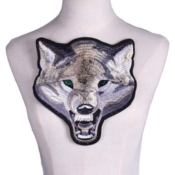Dragon Tiger Wolf Punk Biker Patch Iron On Broded Clothes Patch за стикери за облекло Аксесоари за облекло