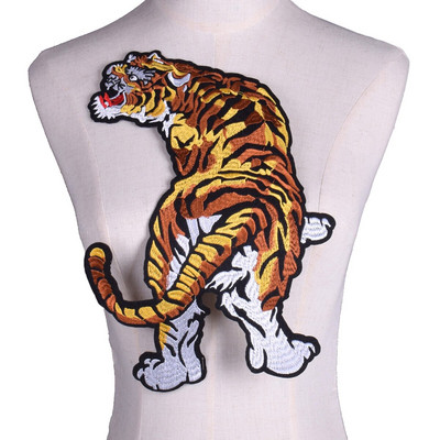 Dragon Tiger Wolf Punk Biker Plāksteris gludeklis uz izšūtām drēbēm Plāksteris apģērbam Uzlīmes Apģērbu apģērbu aksesuāri