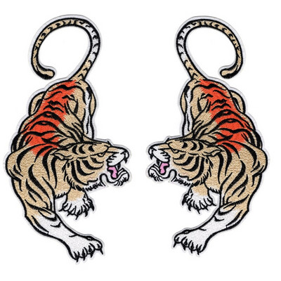 Dragon Tiger Wolf Punk Biker Plāksteris gludeklis uz izšūtām drēbēm Plāksteris apģērbam Uzlīmes Apģērbu apģērbu aksesuāri
