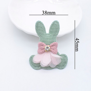 10 τμχ 38*45 χιλιοστά Rabbit Mesh Rhinestone Applique for DIY Clothes Καπέλο Καπέλα χειροτεχνία Γάντια Κολάν Κάλτσες Ράψιμο Διακοσμητικά μπαλώματα