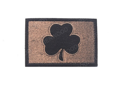 Četverolisni trolist, sretna lubanja, djetelina, izvezena taktička oznaka, Irska prigušena irska djetelina, aplikacija značke sa ševronom