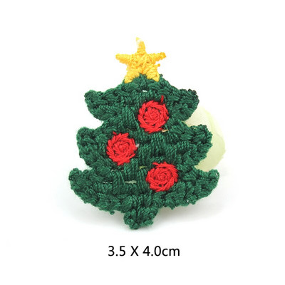 25τμχ μάλλινο νήμα κέντημα Χριστουγεννιάτικο δέντρο Santa Patches Απλικές DIY Φεστιβάλ Χειροτεχνία Διακόσμηση Αξεσουάρ κεφαλής