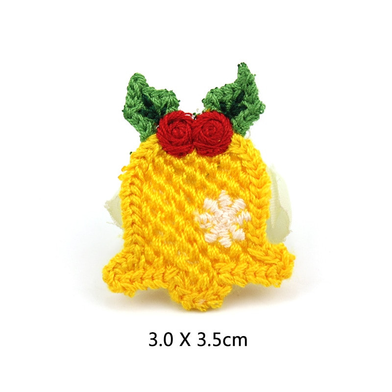 25τμχ μάλλινο νήμα κέντημα Χριστουγεννιάτικο δέντρο Santa Patches Απλικές DIY Φεστιβάλ Χειροτεχνία Διακόσμηση Αξεσουάρ κεφαλής