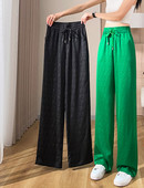 Naiste vabaaja püksid elastsete ja paeltega