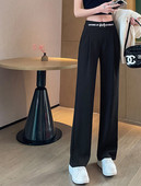 Τρέχον γυναικείο ψηλόμεσο παντελόνι με γράμματα