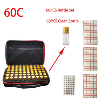 60 τεμ. Bottle Diamond Painting Bags Kits Υψηλής ποιότητας Υγρό Σφραγισμένο μπουκάλι Δωρεάν αποστολή Αυτοκόλλητο Κουτί υγρής σκόνης αιθέριου ελαίου