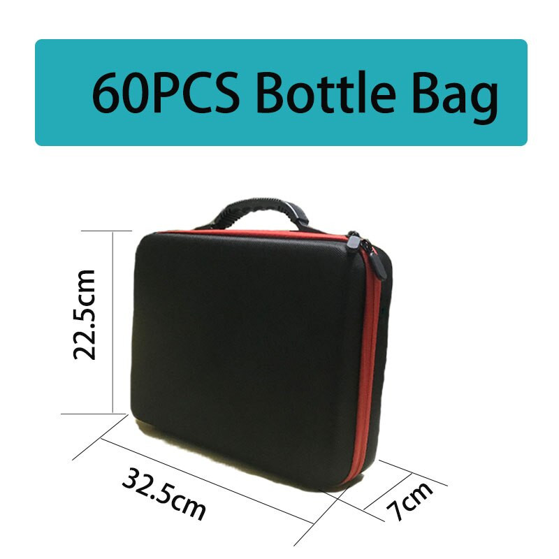 60 tk pudeliteemantvärvimiskottide komplektid kvaliteetse vedelikuga suletud pudeli tasuta kohaletoimetamise kleebis eeterlike õlide vedela pulbri karp