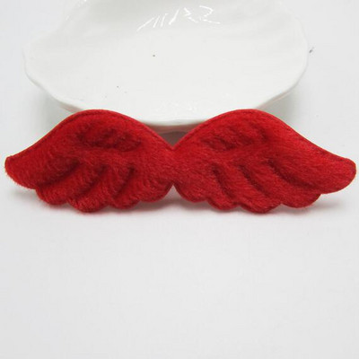 40 τμχ/παρτίδα 10,5x3,5 εκ. Μικτές γεμισμένες γούνινες τσόχα σε σχήμα φτερού αγγέλου απλικέ για παιδικό μπάλωμα DIY και αξεσουάρ για μωρά