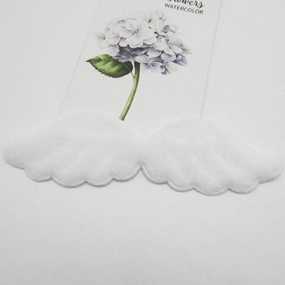 40 τμχ/παρτίδα 10,5x3,5 εκ. Μικτές γεμισμένες γούνινες τσόχα σε σχήμα φτερού αγγέλου απλικέ για παιδικό μπάλωμα DIY και αξεσουάρ για μωρά