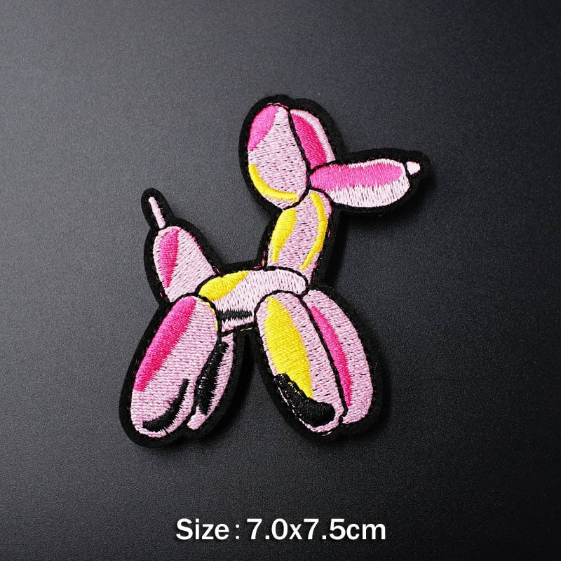 Balon Câine PISIC LUP TIHRT Insignă de bricolaj Broderie Patch Aplic haine Călcat îmbrăcăminte Accesorii pentru cusut Insigne decorative