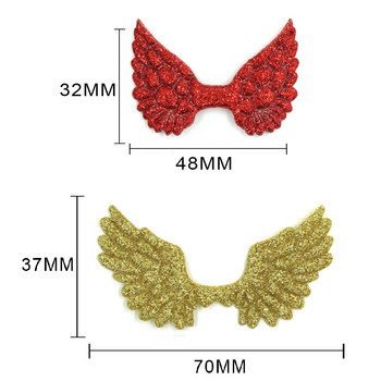 20 τμχ Glitter Powders Μπαλώματα για φτερά για ρούχα Μπαλώματα ραπτικής φτερού αγγέλου για αξεσουάρ κεφαλής Χειροποίητα αυτοκόλλητα από ύφασμα χειροτεχνίας