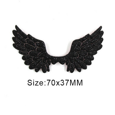 20 kom svjetlucavih pudera Krpice s krilima za odjeću Krpe za šivanje krila anđela za dodatke za pokrivala za glavu Ručno izrađene naljepnice od rukotvorina