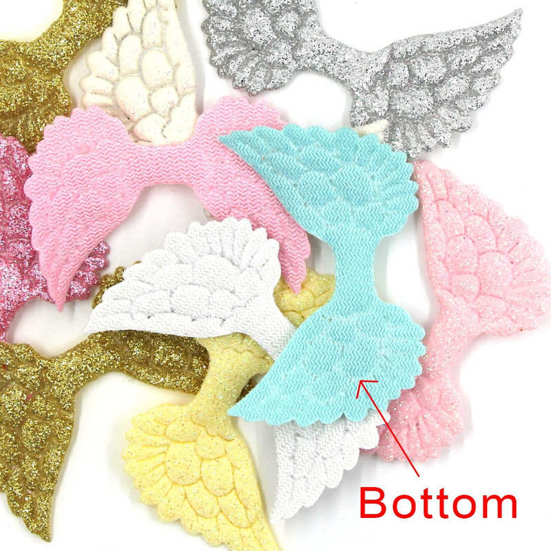 20 kom svjetlucavih pudera Krpice s krilima za odjeću Krpe za šivanje krila anđela za dodatke za pokrivala za glavu Ručno izrađene naljepnice od rukotvorina
