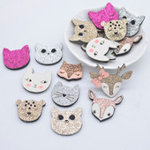 10kom crtanih životinja Lisica Mačka Leopard Jelen Aplikacija za DIY odjeću Šeširi Cipele Dekorativne zakrpe Pokrivala za kosu Štipaljke za kosu Dodaci za mašne