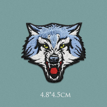 Animal Lion Wolf Bear Boar Tiger Serise Embroidery Patch DIY Repair Hole Stickers Down Jacket Tide Jacket Jeans Cloth Stickers