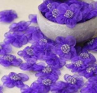 5tk UUS Käsitsi valmistatud 3D lille organza plaastrid DIY õmblemine helmed aplikatsiooniga riie kleit peo pulm jõulukaunistus