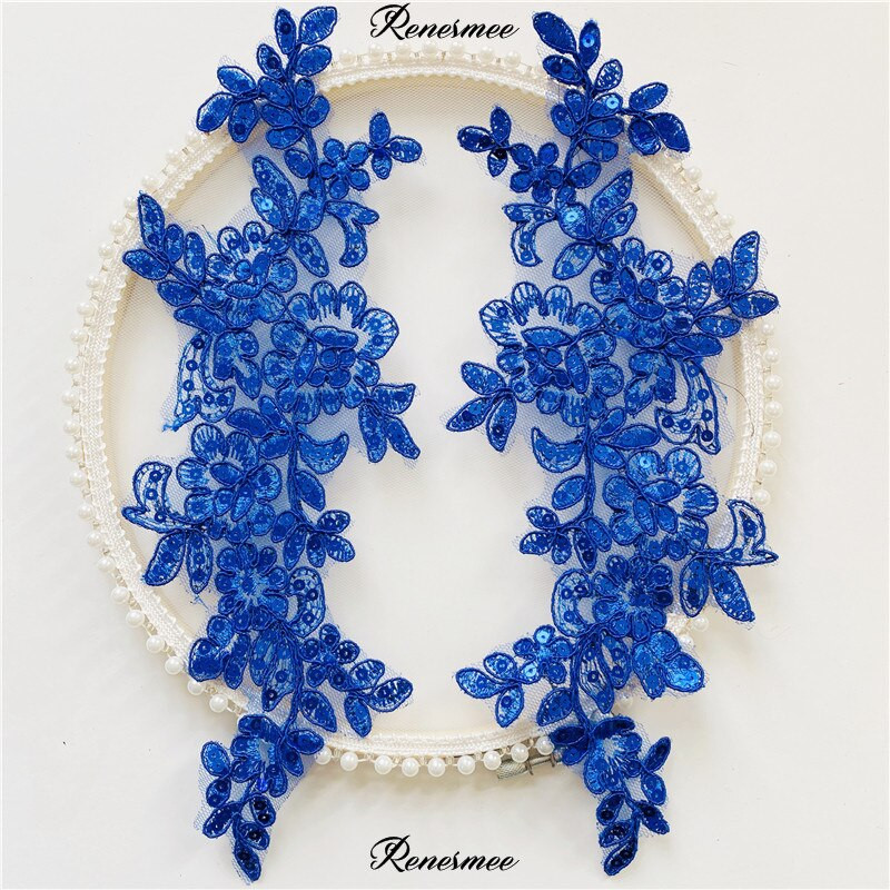 2Peegelpaari Värvitikandid Litrid Paelad Lillekleebis Seelik Seelik Pitsikangas Aplikatsioon Käsitsi valmistatud isetehtud kaunistus 10x28cm