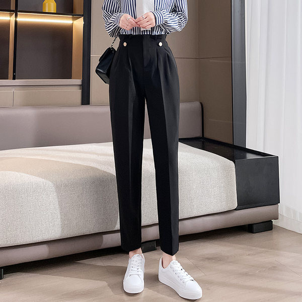 Naiste nööpidega püksid