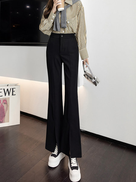 Γυναικείο παντελόνι Charleston με σκίσιμο