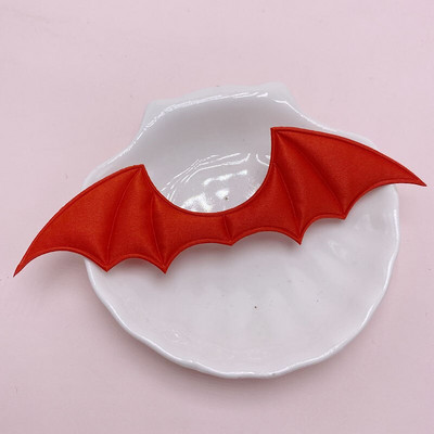 30Pcs/Παρτίδα 13,5**4cm Black Red Demon Bat Appliques For DIY Halloween Costume Vampire Hairpin Patches
