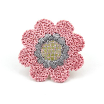 30 bucăți 3,5 cm fire de lână broderie flori petice aplicații pentru bricolaj accesorii pentru capul ac de păr Artizanat decorațiuni ornamente accesorii