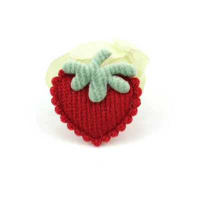 40 tk 2,5 * 2,8 cm käsitsi valmistatud maasikapolsterdatud aplikatsioonid beebi juuksenõelale peakatted, käsitöö, kaunistused, kaunistused, rõivatarvikud