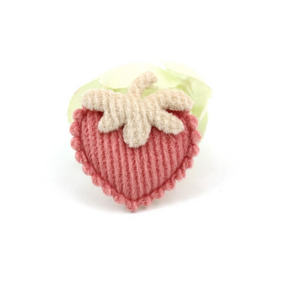 40 tk 2,5 * 2,8 cm käsitsi valmistatud maasikapolsterdatud aplikatsioonid beebi juuksenõelale peakatted, käsitöö, kaunistused, kaunistused, rõivatarvikud